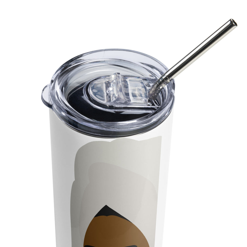 "Sips Tea" Slim Tumbler w/ Straw