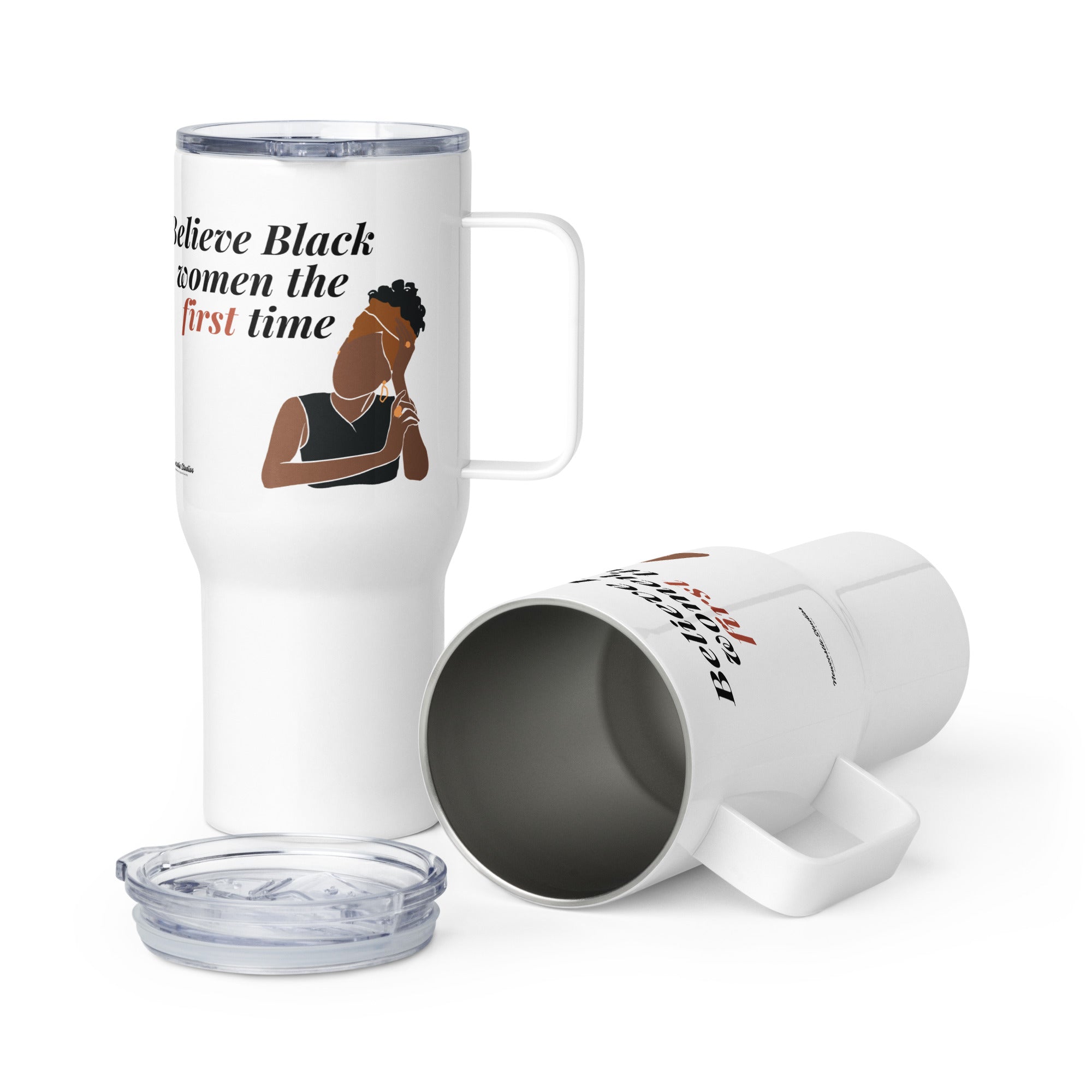 "Believe Black Women" Tumbler w/ Handle